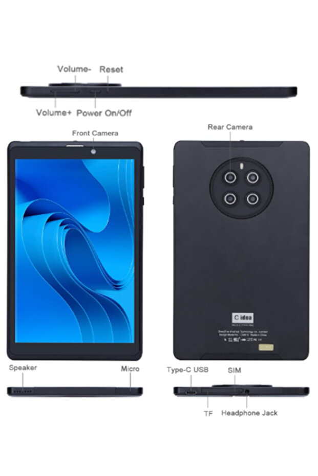 C Idea Cm815 8 Inch 6gb Ram 256gb Android 12.0 Tablet With Hd Ips Display -assorted Colours - 5