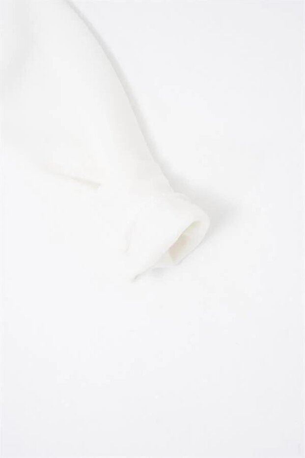 Regular Bisiklet Yaka Basic Sweatshirt Ecru - 6