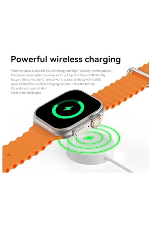 ساعة ذكية بشاشة كاملة تعمل بنظامي أندرويد و IOS تستجيب للشحن اللاسلكي - 6