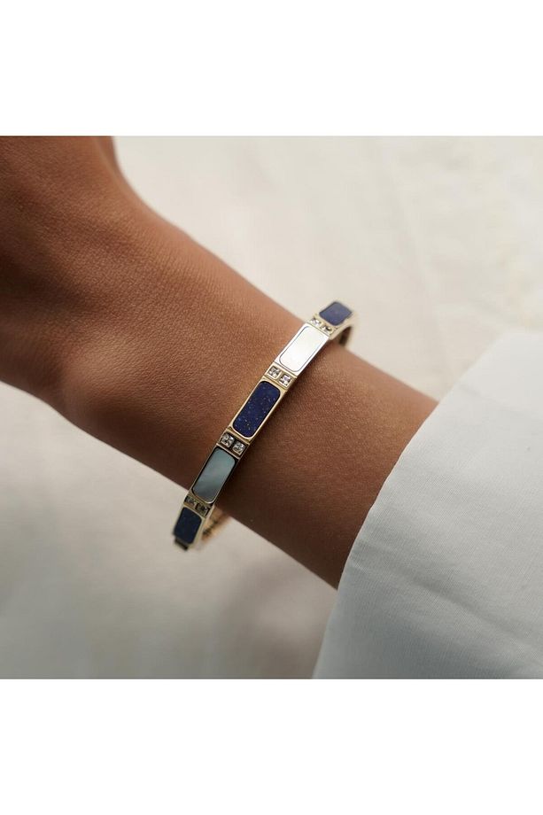 Lapis ve Sedefli Design Altın Bilezik - 1