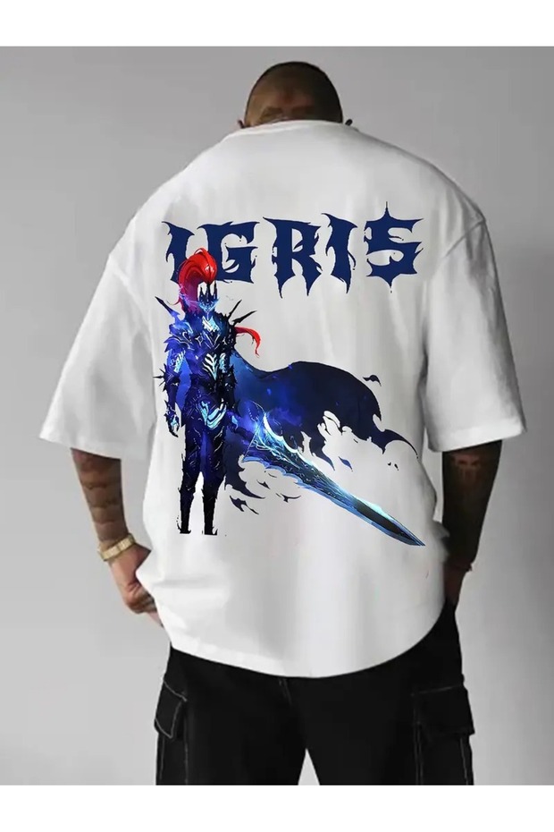 تي شيرت بطباعة جرافيك للرجال - تصميم "LEGION" و"Warrior" جريء، 100%