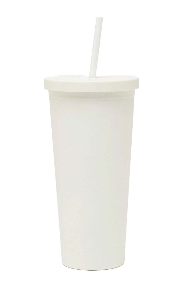 White Sippy 24 Oz Plastic Water Bottle