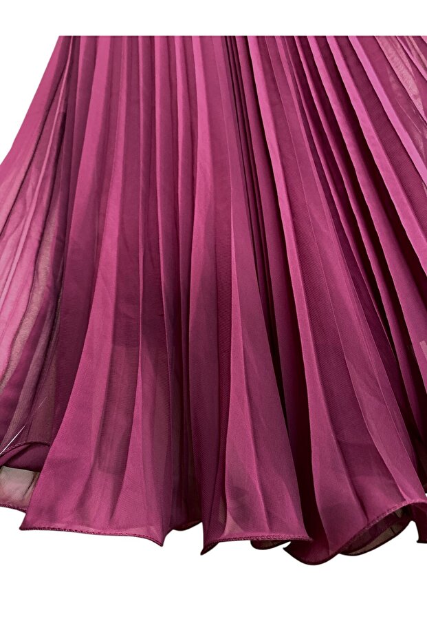 Kadın Piliseli Şifon Etek - 2