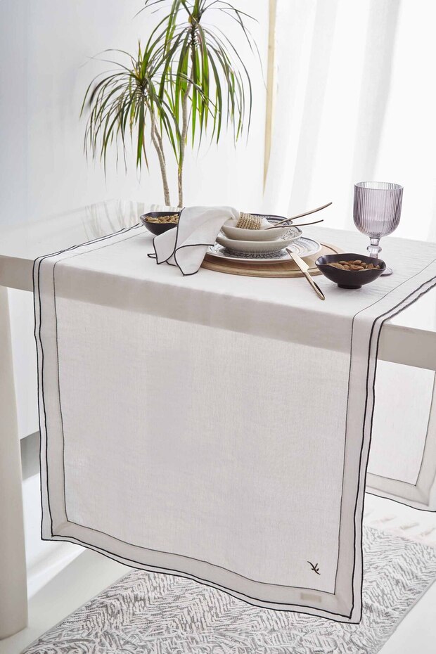 Lole Linen Tencel ™ Runner 70X180 Cream-Anthracite