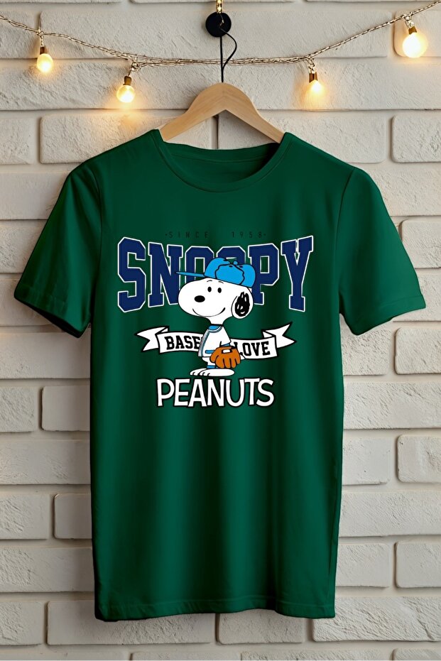 Snoopy Baseball Printed Oversize T-Shirt