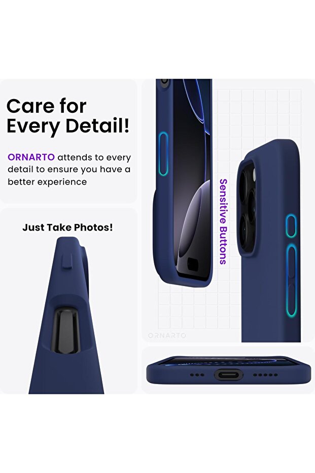 Iphone 16 Pro Silicone Case Soft Touch AntiScratch Microfiber Lining Shockproof Protective Thin case - 5