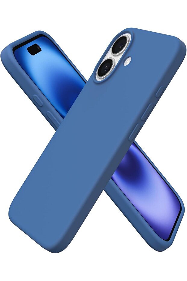 غلاف سيليكون لهاتف iPhone 16، ناعم الملمس، مضاد للخدش والصدمات، غلاف هاتف واقٍ رفيع