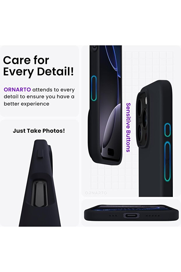 جراب سيليكون لهاتف iPhone 16 Pro، ناعم الملمس، مضاد للخدش، بطانة من الألياف الدقيقة، مقاوم للصدمات، جراب رفيع واقٍ - 5