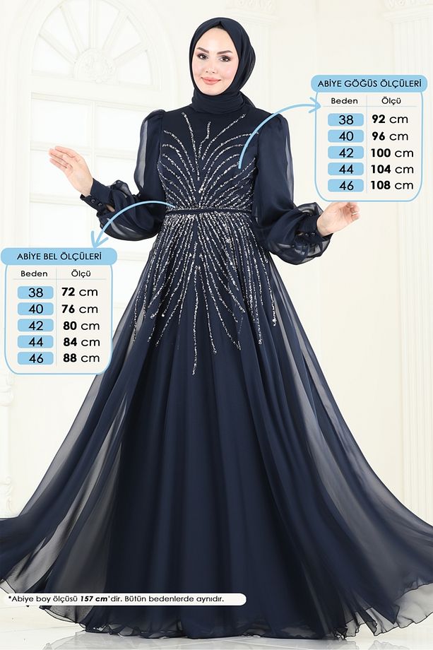 SUAL Taş Detaylı Janjan Abiye 4953D170 Laci - 1