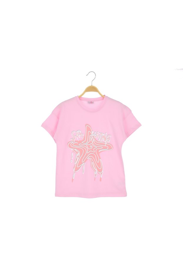 Atabay 82-05-25 Girl's Tshi̇rt Star Printed 8/12 Years