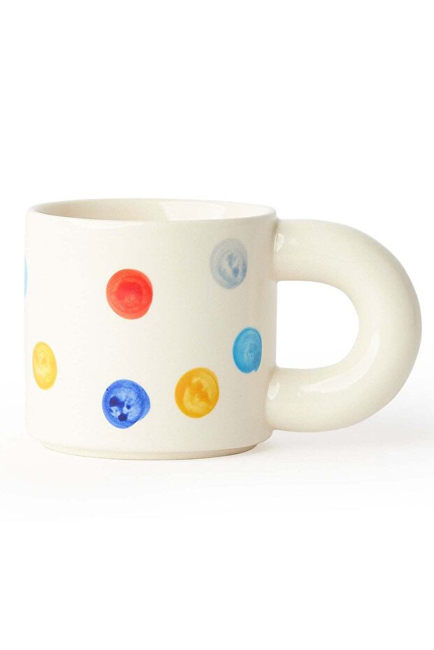 Dotty Thick Handle Mug, 330ml - Unique Design Mug
