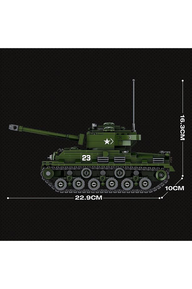 1/30 M4 Sherman Tank, Teknik Blok Yapı Kiti (836 PARÇA) - 2