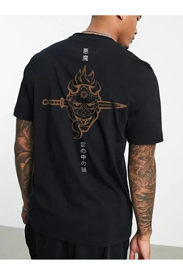 Unisex Devil Oversize Crew Neck T-Shirt