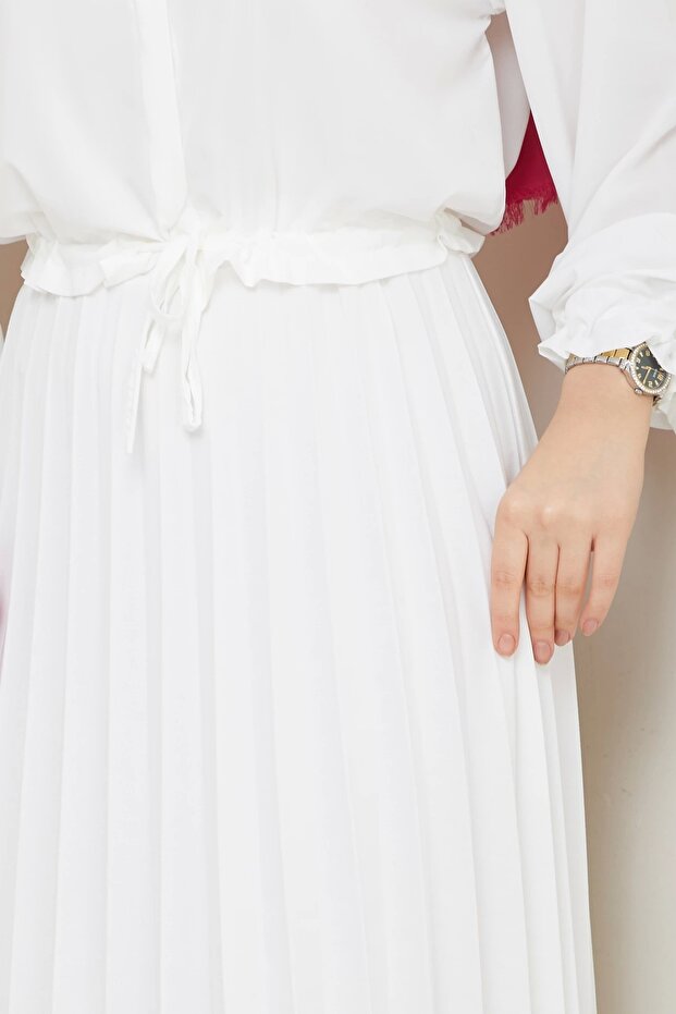 تنورة واسعة مطوي - 3