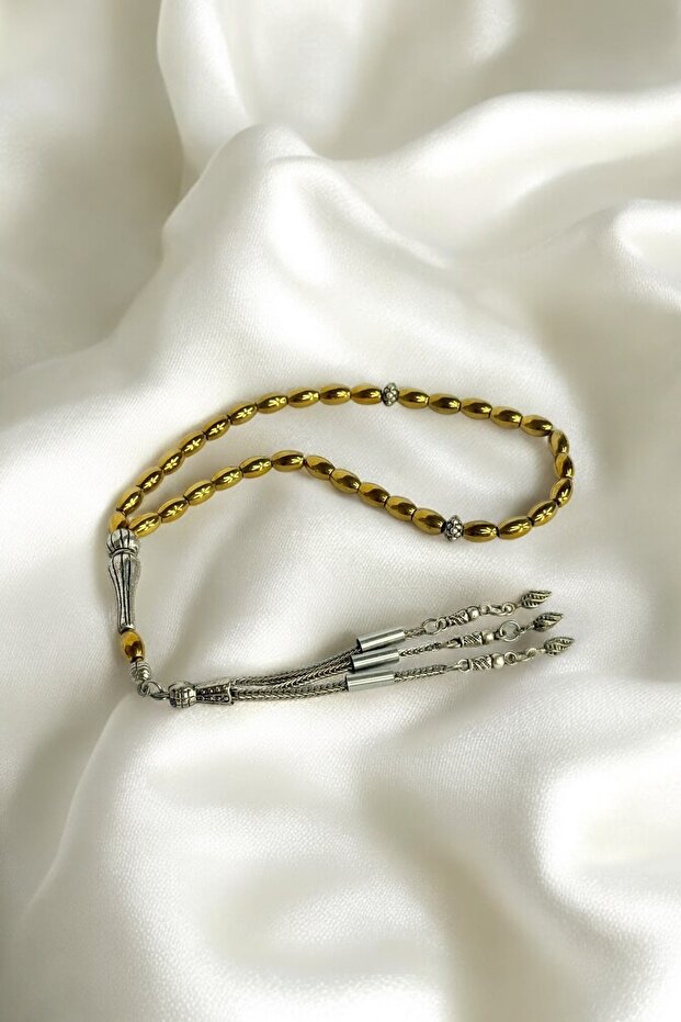 Yellow Hematite Natural Stone Prayer Beads