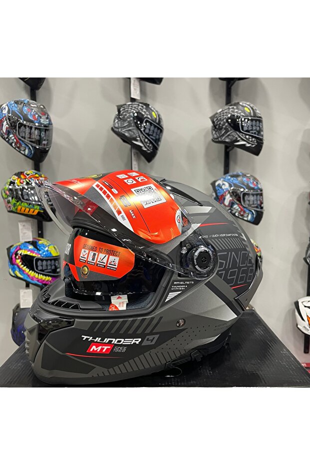 Helmets Thunder 4 Sv Luminence D1 Mat Gri/siyah - 2