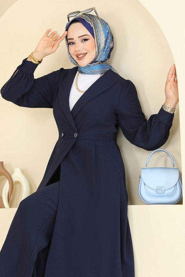 Kruvaze Yaka Krep Takım 6223BSK463 Laci - 3