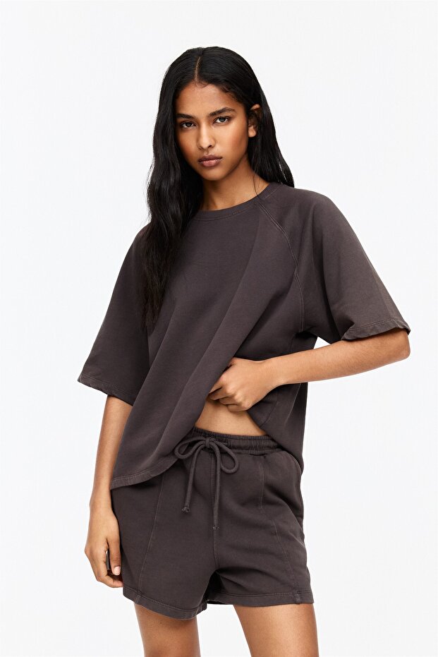 Kısa kollu reglan sweatshirt - 3