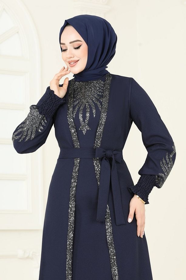 Yelekli Abiye Elbise Takım ASM2758 Laci - 4