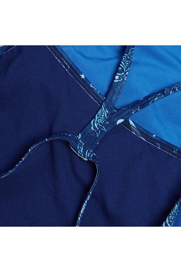 Solid V-Back Kadın Yüzücü Mayosu - 4