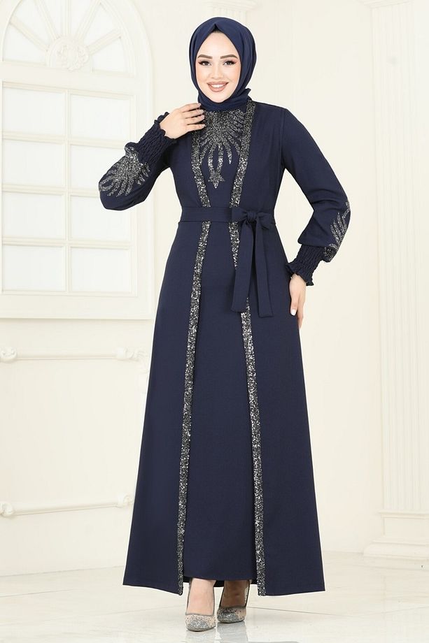 Yelekli Abiye Elbise Takım ASM2758 Laci - 1