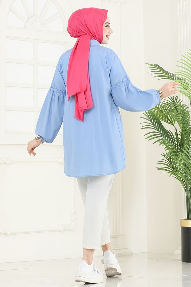Nakış İşlemeli Tunik 4060ASN888 Bebe Mavisi - 3