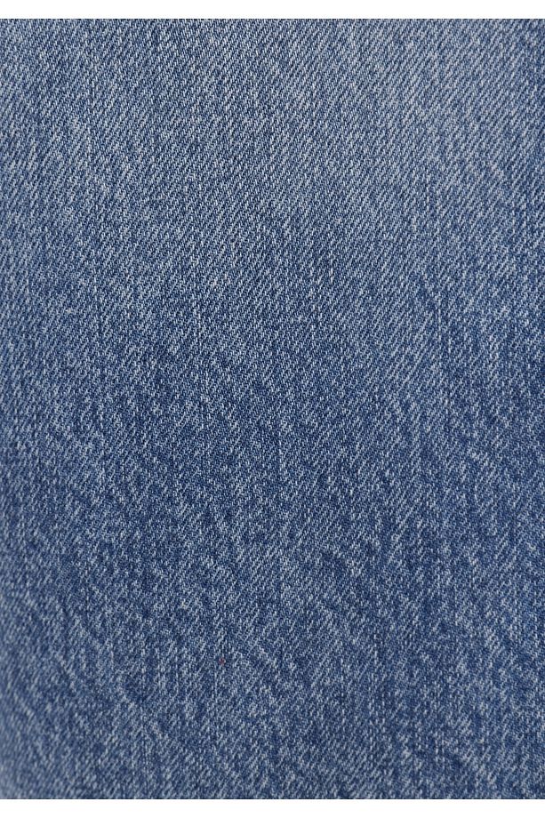 Regular Fit Orta Bel Düz Erkek Denim Jean Şort - 7