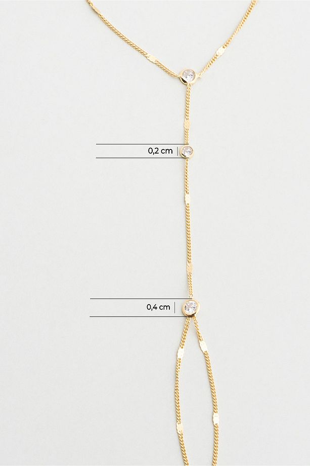 İtalyan Minimal 18 Ayar Sarı Altın Kaplama 19 Cm Gümüş Şahmeran - 3