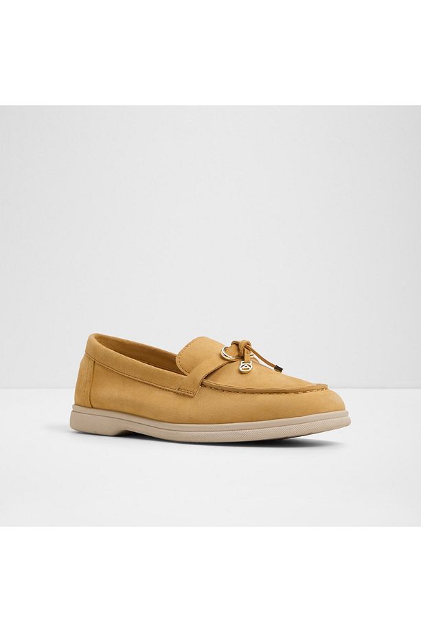 CRERAS-IN - Kadın Hakiki Deri Sarı Loafer & Mokasen - 4