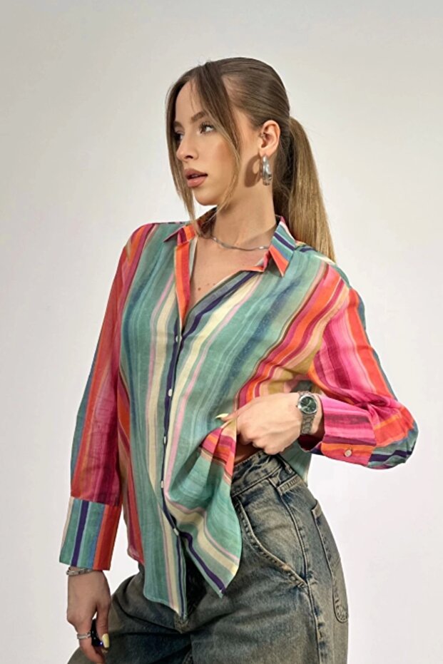 Basic Gömlek Yeşil - 1