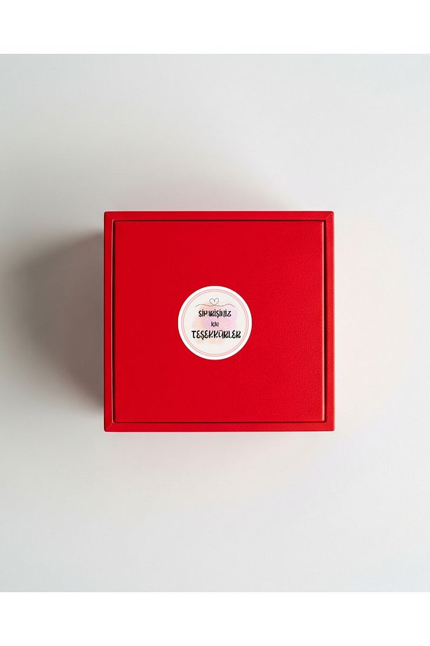 Kalp Siparişiz İçin Teşekkürler Sticker - Etiket - 38 Adet 3,5x3,5cm - 2