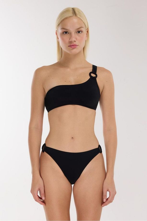 5711 Siyah Tek Omuz Bikini Takımı - 1