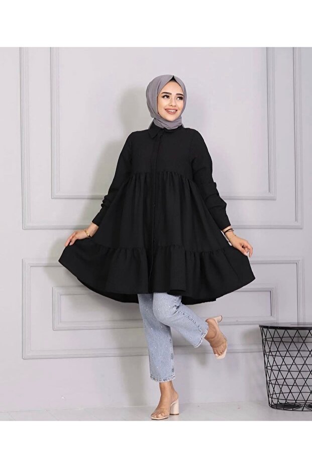 Gofre Kumaş Gömlek - 2