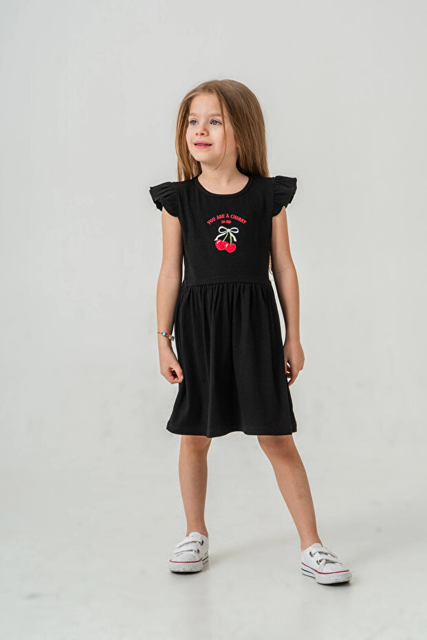 Cherry Embroidered Girl's Dress 50772