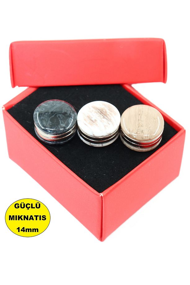3'lü. Eşarp mıknatısı. Şal mıknatısı. Türban mıknatısı. Başörtü mıknatısı. Mıknatıslı eşarp klipsi. - 1
