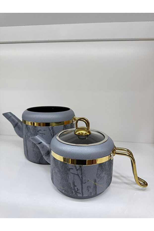 Gri Renk Granit Çaydanlık - 2