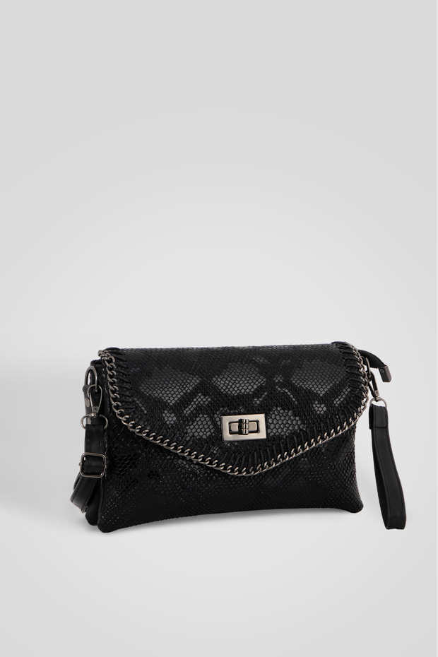 Salvador Snake Leather Women's Shoulder Bag with Hand Strap