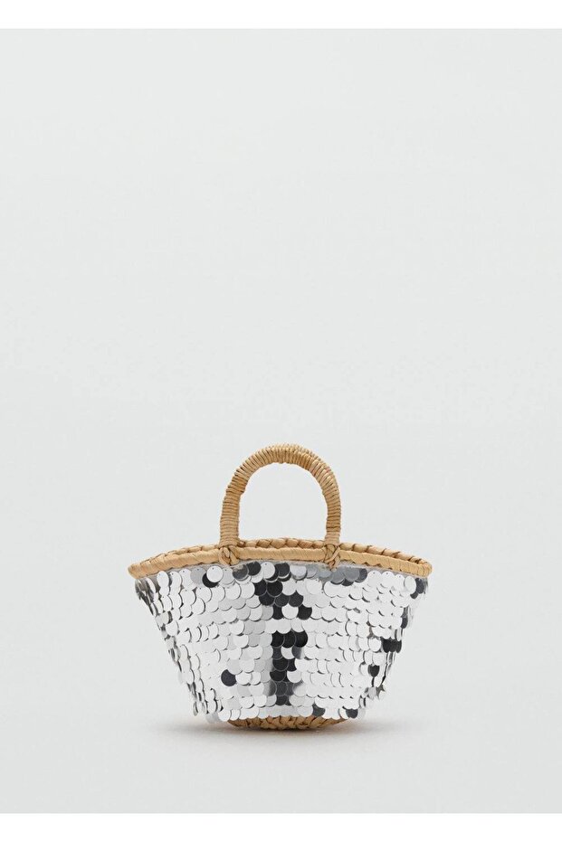 Payetli mini sepet çanta - 3