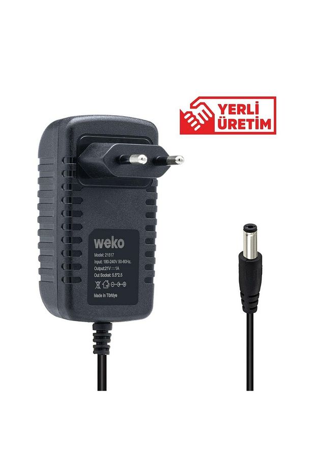 21 Volt - 1 Amper 5.5*2.5 Uçlu Priz Tipi Adaptör - 1