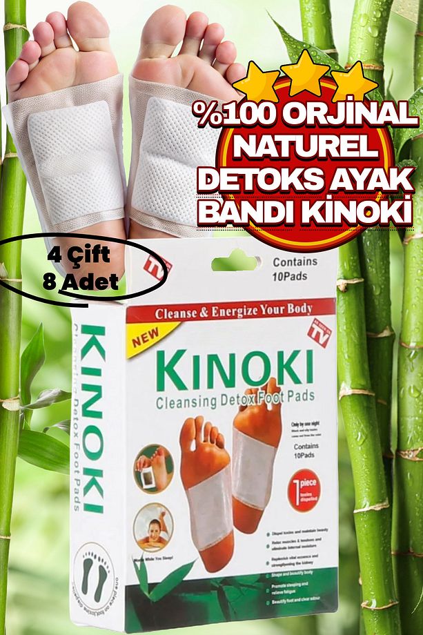 8 Adet | %100 Detoks Ayak Bandı , Foot Patch Toksin Atıcı Detox Ayak Detoksu Bantı - 1