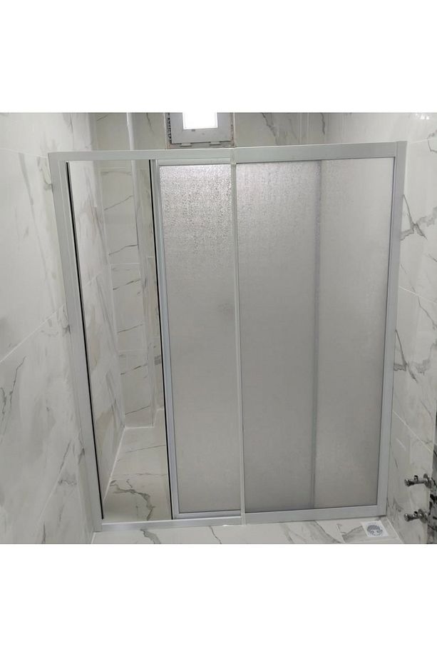 120cm Duvardan Duvara Teknesiz Mika Duşakabin Nd401 - 3