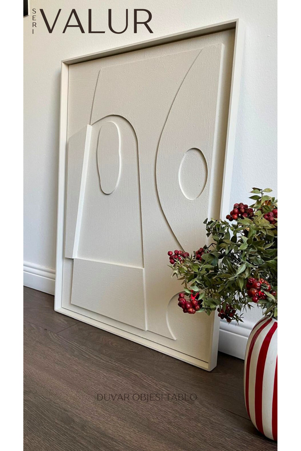 İskandinav Modern Soyut 3d Duvar Objesi Dokulu El Yapımı Minimalist Bohem Tablo - 7