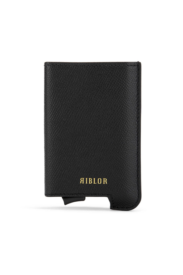 Santino Italian Leather Popup Card Holder Black