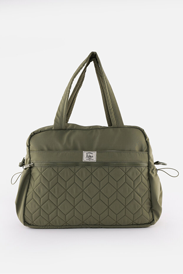 ICONE BAG Spor Çanta Çok Cepli, Suluk & Biberon Bölmeli, Kapitone Detaylı, Valize Takılabilir
