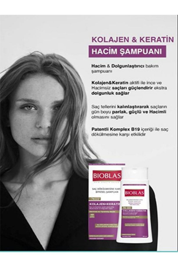 Saç Dökülmesine Karşı Hacim Şampuan 360 ml - İnce ve Hacimsiz saçlar için 6 Adet - 4