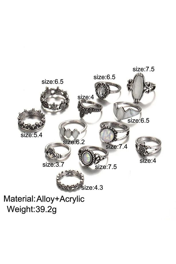 Silver Çoklu Yüzük Seti - 2