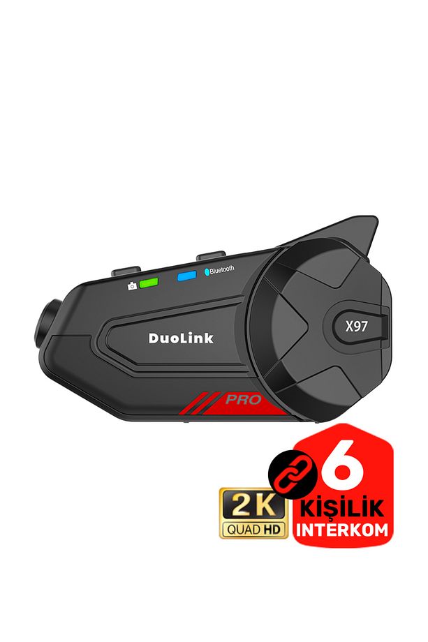 X97 Pro Kameralı Motosiklet Kask İnterkom Bluetooth Intercom Seti - 1