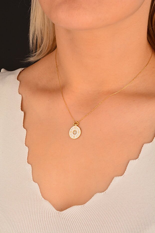 14 Ayar Saatli Altın Kolye - 2