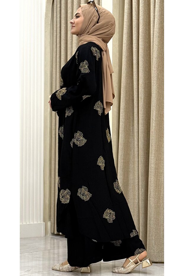 Elva Patterned Cotton Double Set - 5