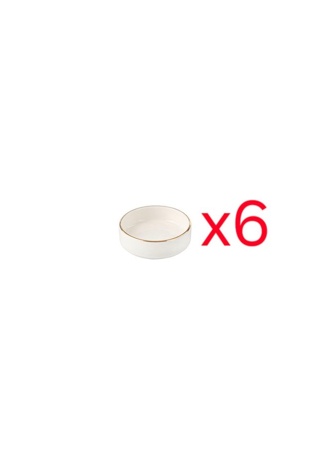 Gold Gilded Set of 6 Turkish Delight Bowls